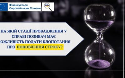 На якій стадії провадження у справі позивач має можливість подати клопотання про поновлення строку?
