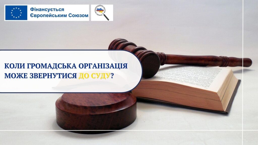 Коли громадська організація може звернутися до суду?